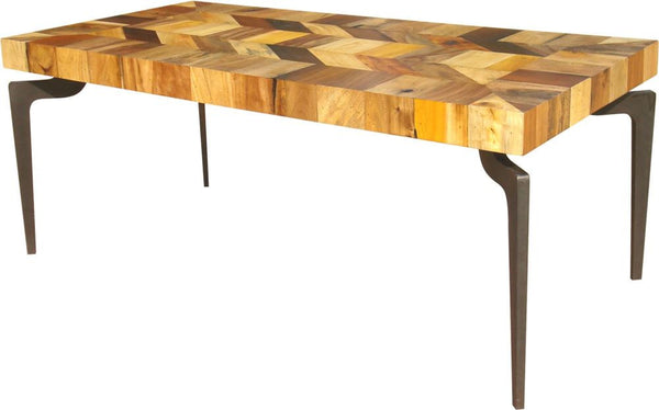 Gajel Dining Table With Metal Legs