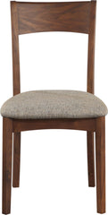 Florence Dining Chair Walnut Grey Seat- M2