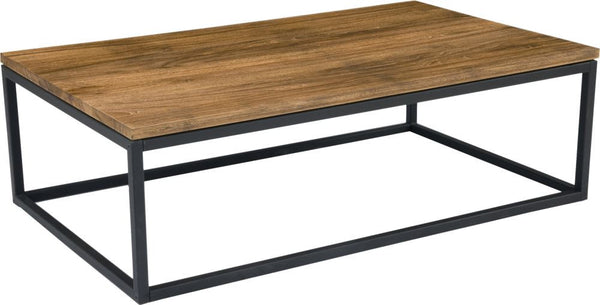 Mountain Teak and Metal Coffee Table