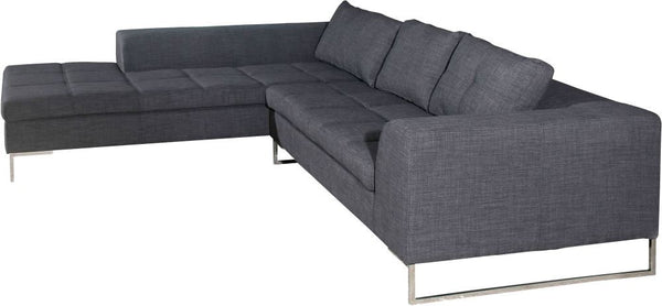 Sulla Sectional Left Charcoal Fabric
