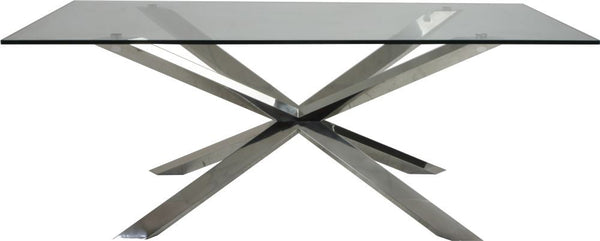 Braga Dining Table Rectangular Clear
