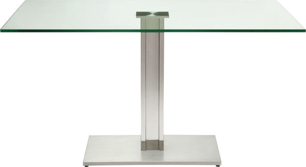 Castor Dining Table Clear Glass