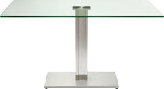 Castor Dining Table Clear Glass