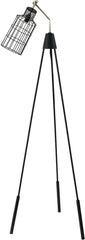 Desi Floor Lamp Black With Silver Neck