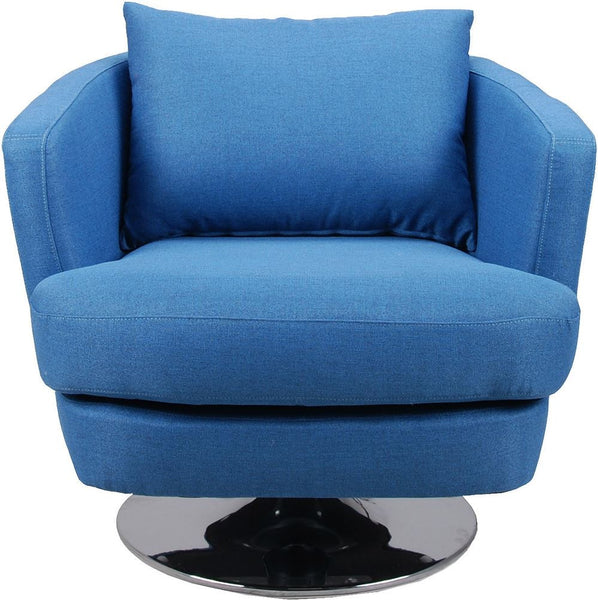 Penny Fabric Swivel Chair Blue