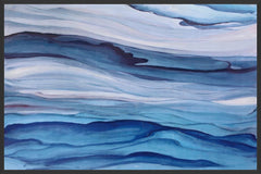 Blue Bands Wall Décor With Frame