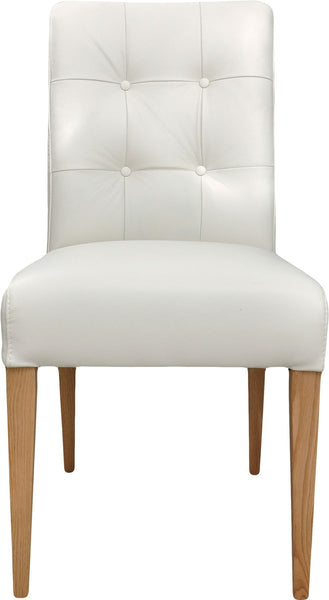 Marcelle Leather Side Chair WHITE-M2