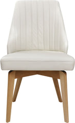 Nadine Leather Side Chair WHITE-M2