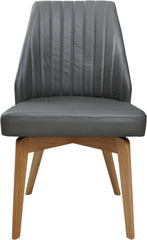 Nadine Leather Side Chair GREY-M2