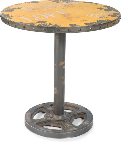 Wheel Table Round Yellow