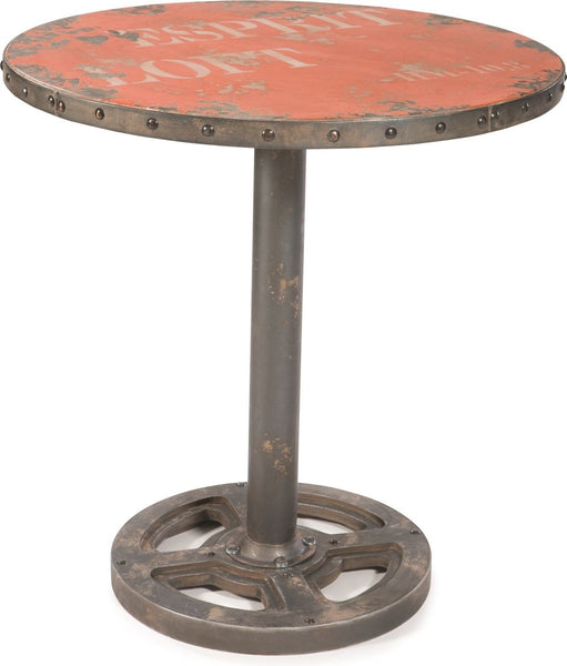 Wheel Table Round Orange