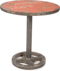 Wheel Table Round Orange