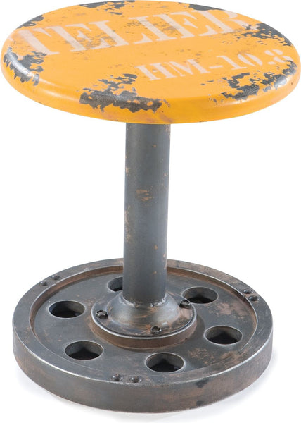 Wheel Stool Yellow