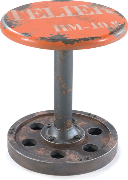 Wheel Stool Orange