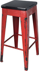 Sturdy Bar Stool Red
