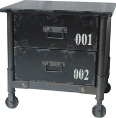 Soho 2 Drawer Cabinet Black