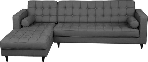 Romano Sectional Dark Grey Left