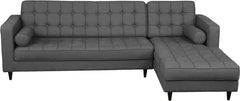 Romano Sectional Dark Grey Right