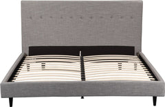 Burgio Bed King - Light Grey