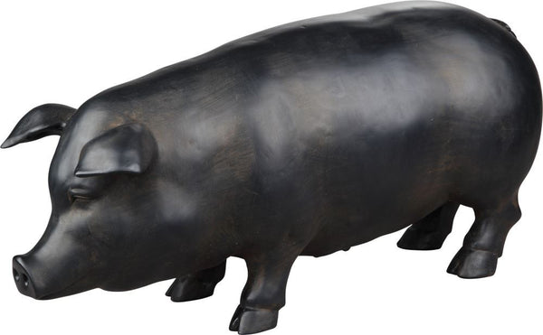 Swine Scuplture Black