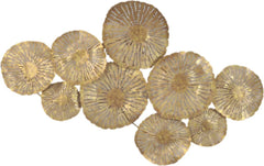 Large Circles Wall Décor Gold