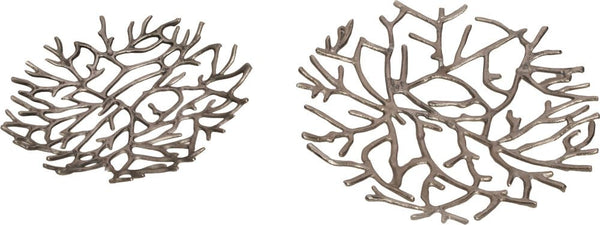 Twig Platter Silver Set Of Two