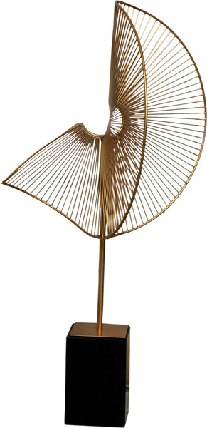 Web Sculpture Gold On Stand