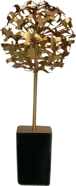 Seagull Scuplture Gold On Stand