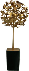 Seagull Scuplture Gold On Stand