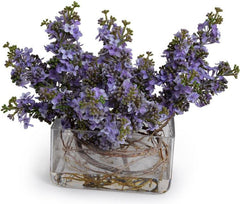 Faux Fresh Lilac Spray Vase