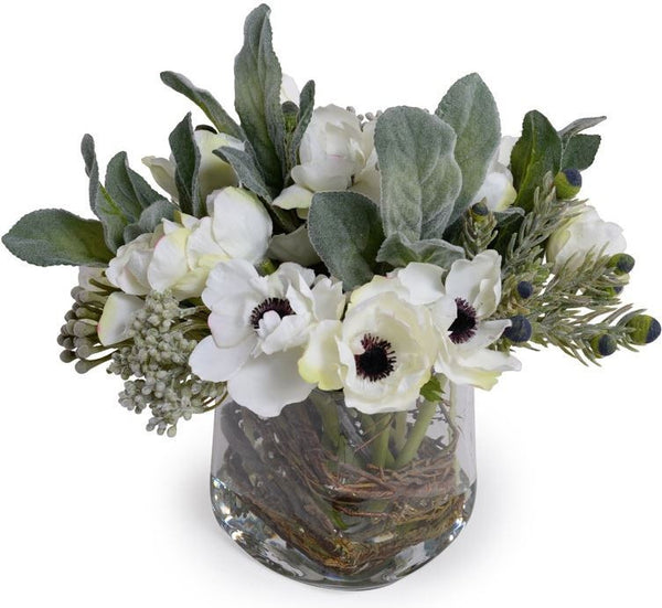 White & Gray Faux Fresh Bouquet