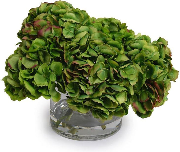 Dark Green Hydrangea Arrangement
