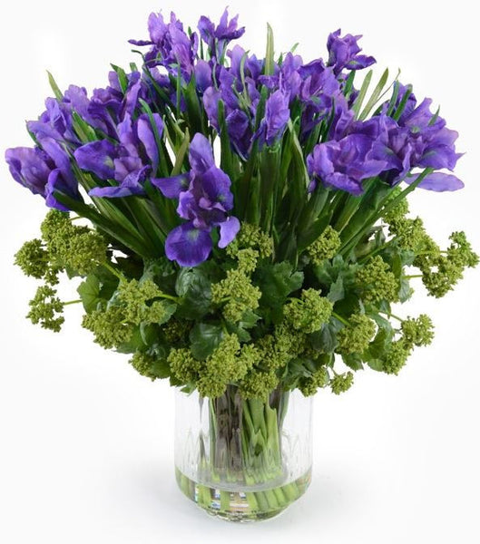 Iris, Viburnum Arrangement