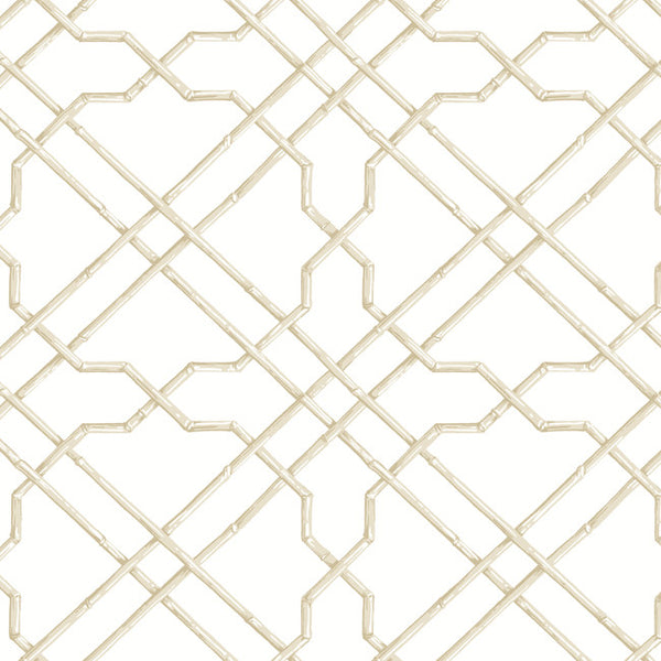 York AB1822 Black & White Bamboo Trellis Wallpaper