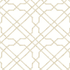 York AB1822 Black & White Bamboo Trellis Wallpaper