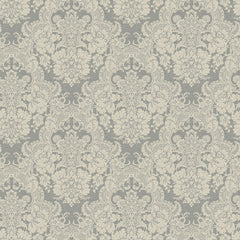 York AB2075 Black & White Document Damask Wallpaper
