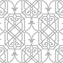 York AB2146 Black & White Geometric Lattice Wallpaper
