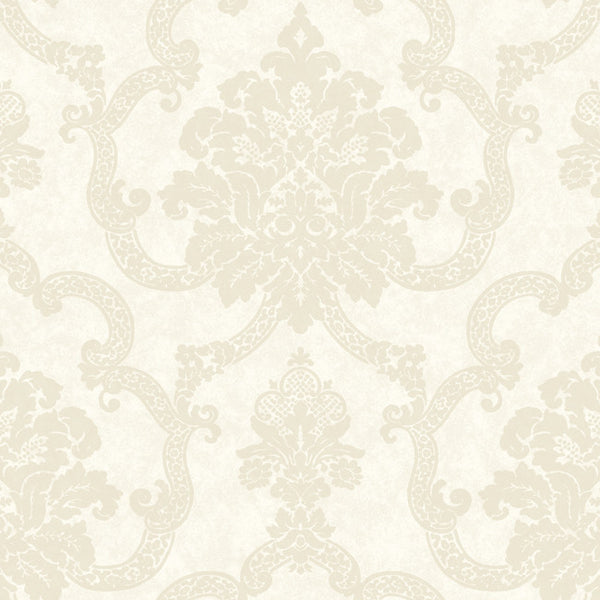 York AB2183 Black & White Decorative Damask Wallpaper