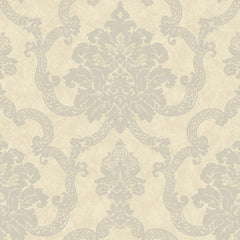 York AB2184 Black & White Decorative Damask Wallpaper