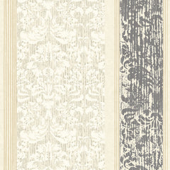York AB2187 Black & White Damask Stripe Wallpaper