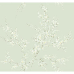 York AD8154 Green Book Floral Spray Wallpaper