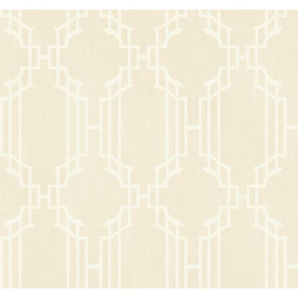 York AD8188 Beige Book Trellis With Stripe Wallpaper