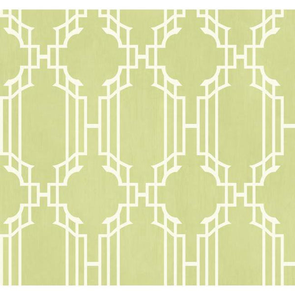 York AD8193 Green Book Trellis With Stripe Wallpaper