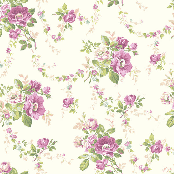 York AK7403 Ashford House Blooms Victorian Garden Wallpaper