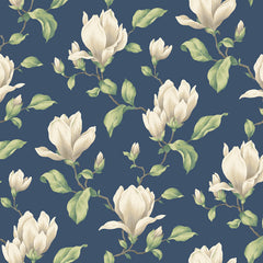 York AK7422 Ashford House Blooms Magnolia Branch Wallpaper