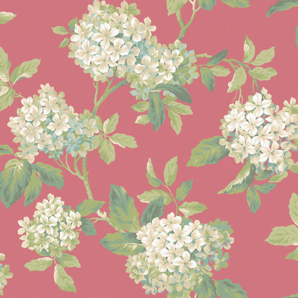 York AK7446 Ashford House Blooms Hydrangea Wallpaper