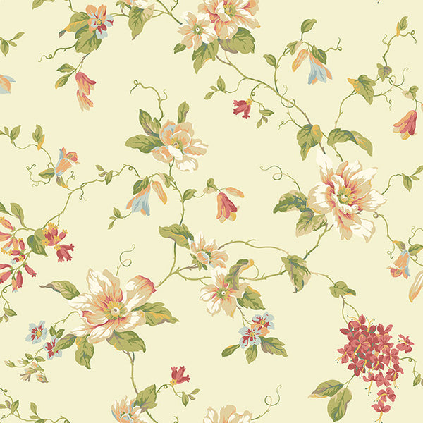 York AK7451 Ashford House Blooms Magnolia Wallpaper