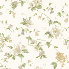 York AK7452 Ashford House Blooms Magnolia Wallpaper