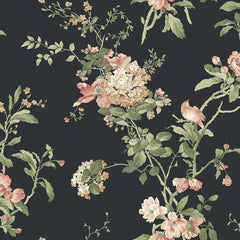 York AK7500 Ashford House Blooms Flower Vine Wallpaper
