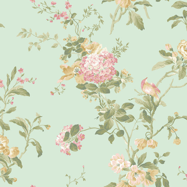 York AK7501 Ashford House Blooms Flower Vine Wallpaper